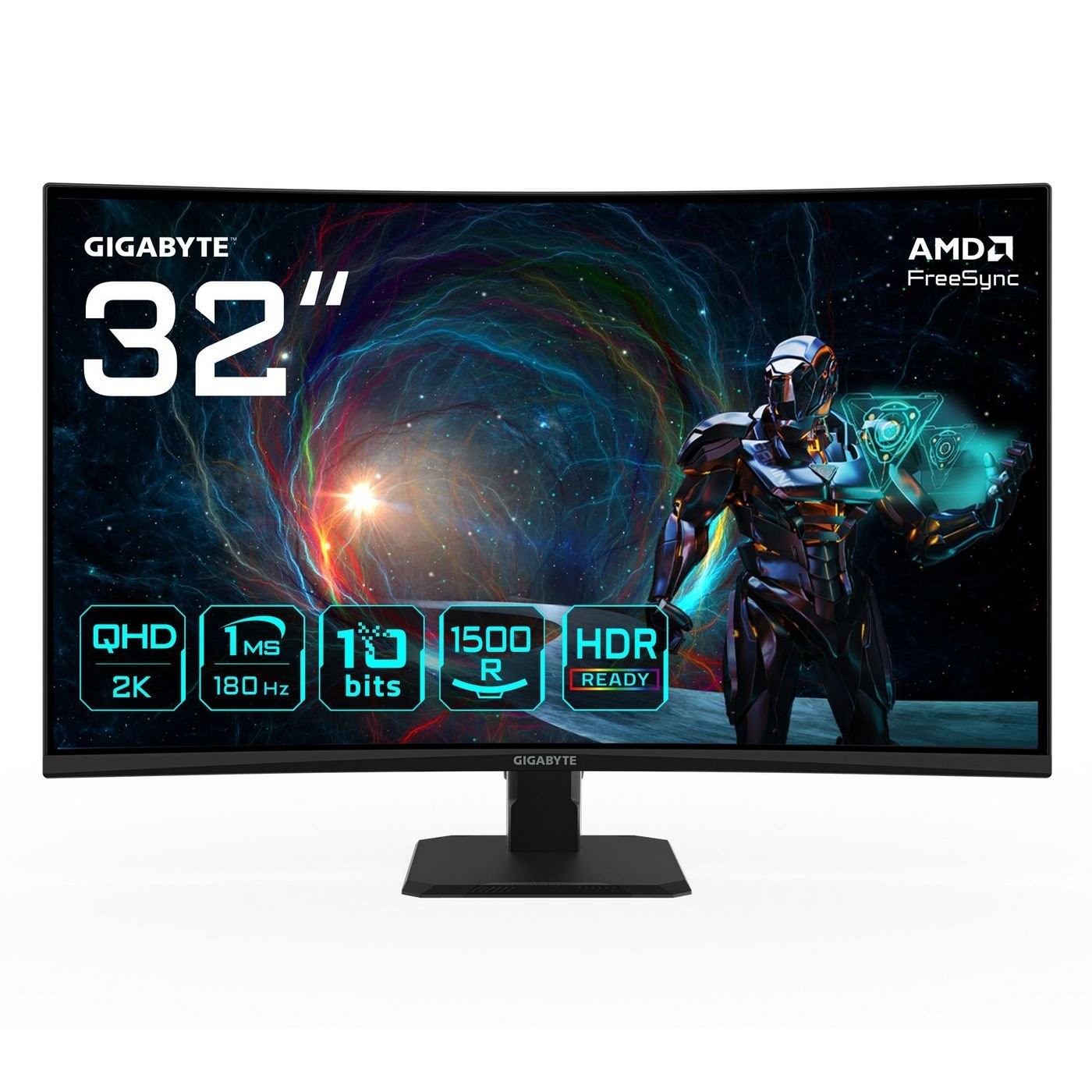 Gigabyte Gs32qca Led Display 80 CM (31.5) 2560 X 1440 Pixel Quad HD Sort