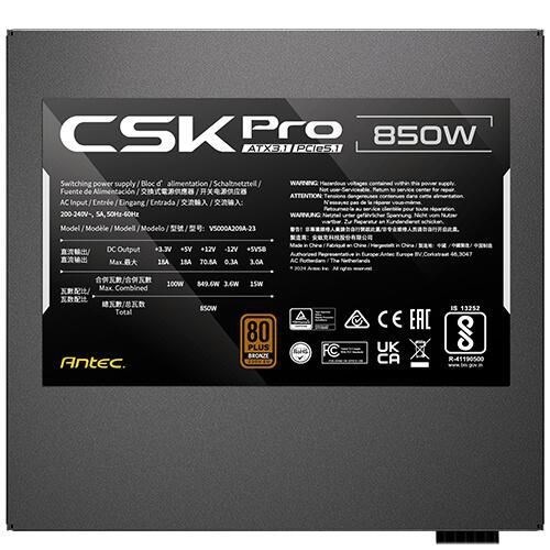 Antec 850W CSK850 Pro Ec 80+ Bronze Semi-Modular A