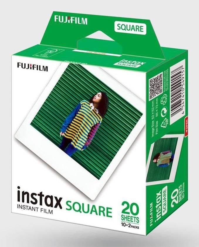 Fujifilm 1X2 Fujifilm Instax Square Film White Frame New