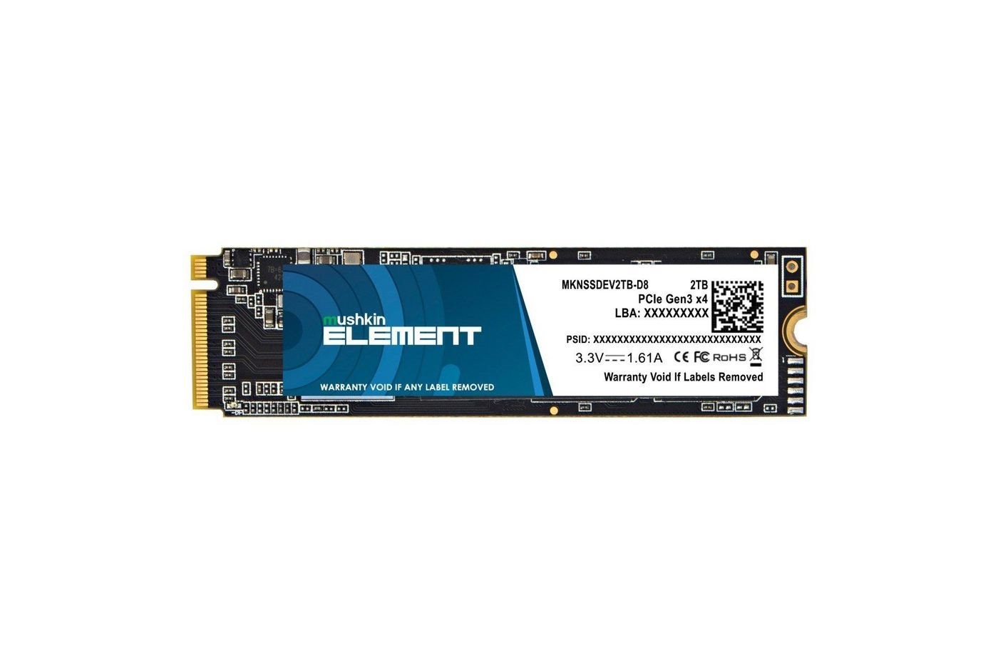 Mushkin Element Solid State-Drev 2TB M.2 Pci Express 3.0 X4 (NVMe)