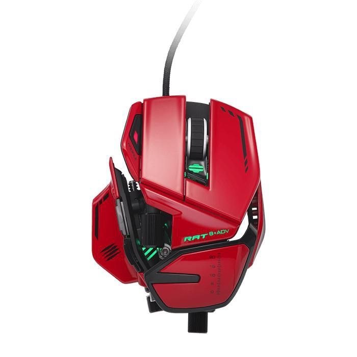 Mad Catz R.A.T. 8 Adv Optisk Kabling RØD