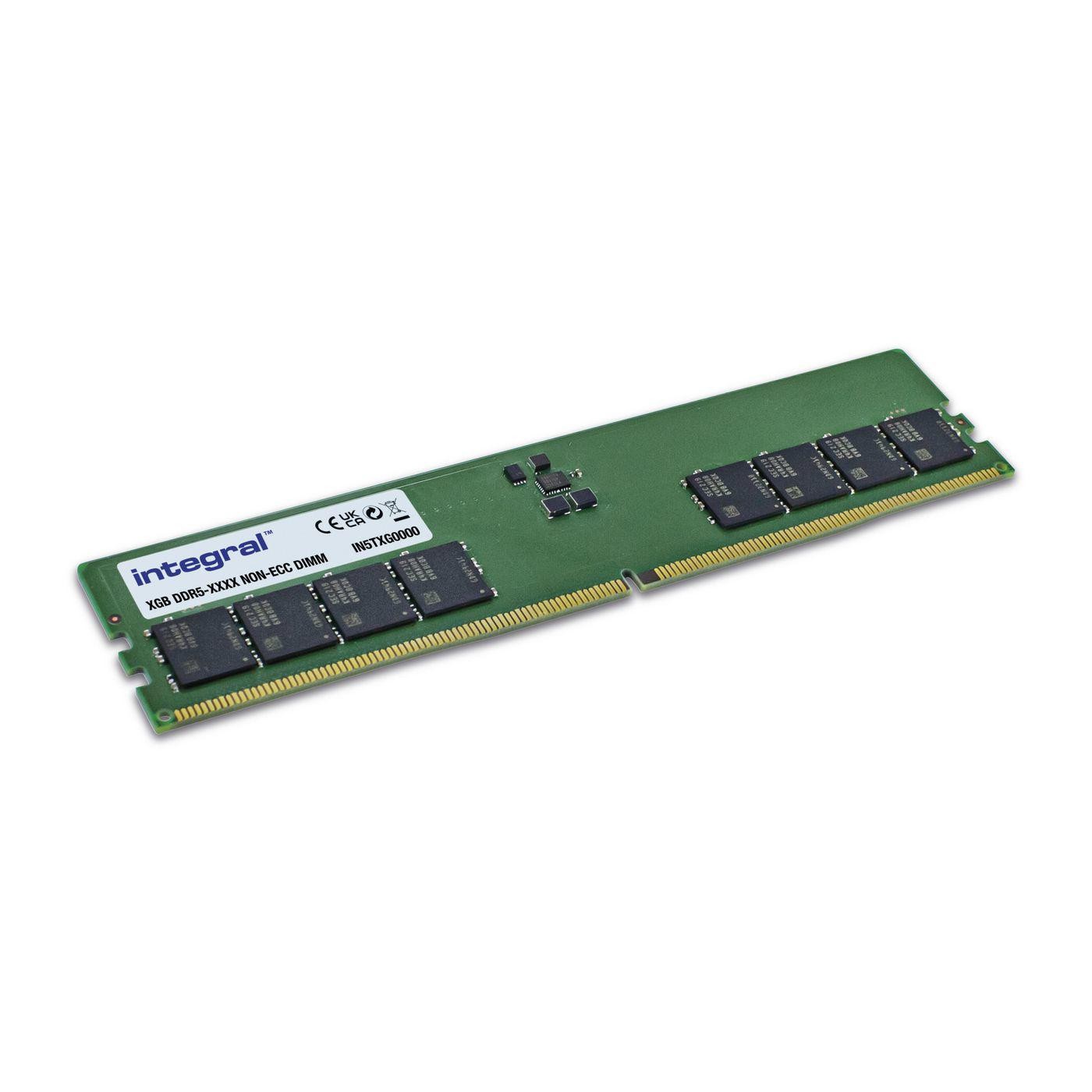 Integral Barrette Mémoire 8Go Dimm DDR5 Integral 5600MHZ (Vert)