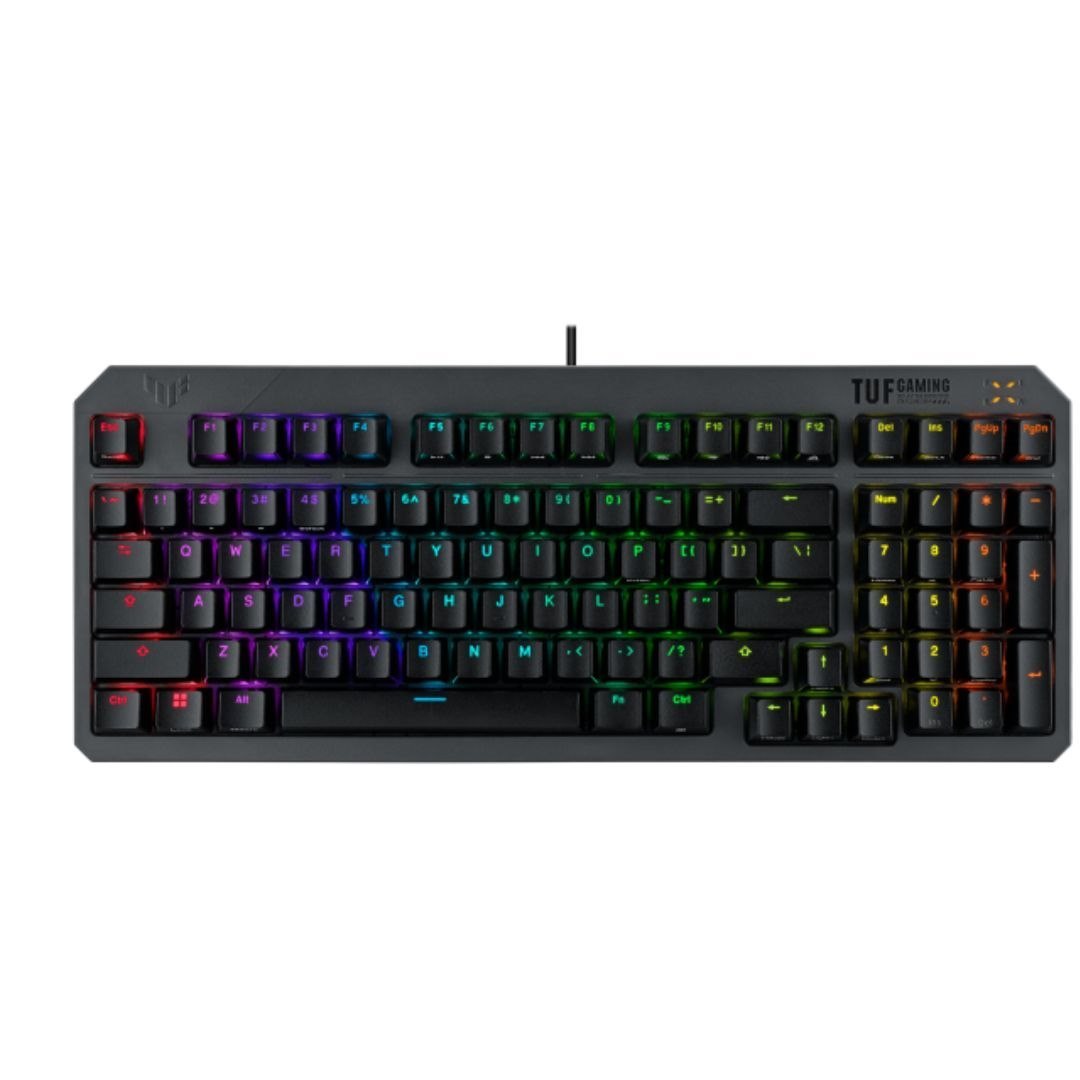 Asus Tuf Gaming K3 Gen Ii Optical-Mechanical RGB Keyboard, Ip57 Waterproof & Dust Resistance, Compact 97-Key Layout, Silicone Gasket Mount