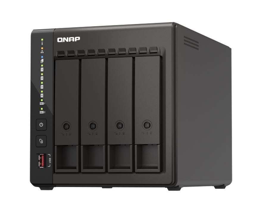 Qnap 4-Bay Nas (No Disk) Celeron QC 2.0GHz, 8GB, 2.5GbE(2),M.2(2),HDMI(2), TWR, 2YR WTY