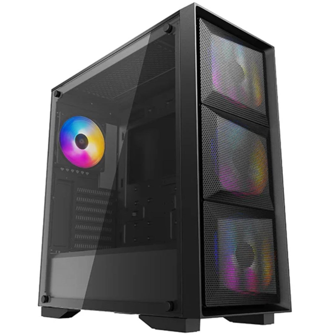 DeepCool Matrexx 50 Mesh 4FS Mid-Tower Atx Case, Supports Mini-ITX / Micro-ATX / Atx / E-Atx, 7X Expansion Slots, 2X Usb 2.0, 1X Usb 3.0, 1X Audio/Mic