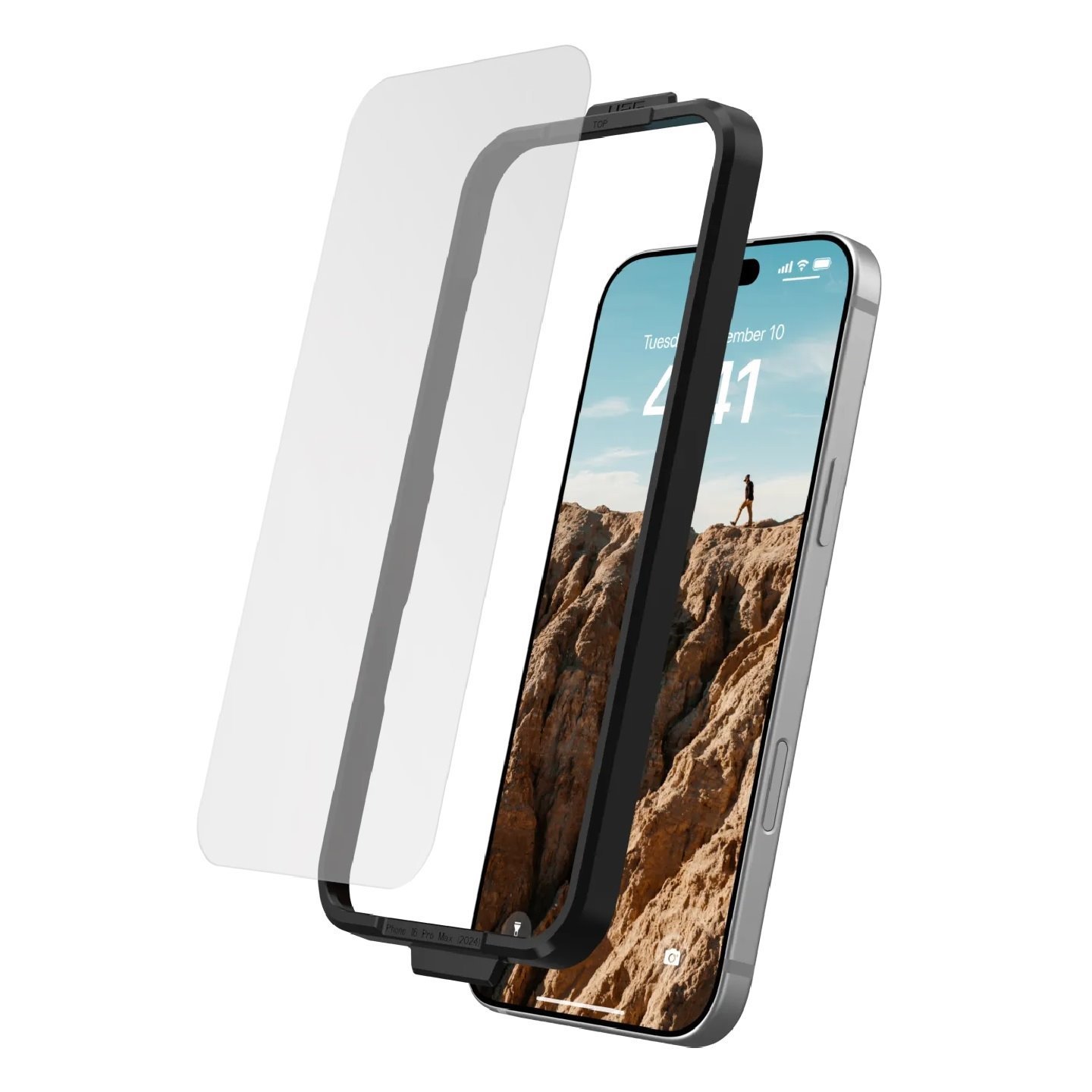 Uag Shield Apple iPhone 16 Pro Max (6.9') Tempered Glass Screen Protector - Clear (14436411Na), Antimicrobial,Scratch Resistant, 1 Year Warranty