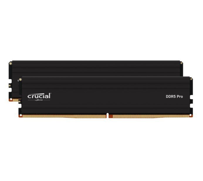 Crucial Pro 32GB (2x16GB) DDR5 Udimm 5600MHz CL46 Black Heat Spreader Support Intel XMP Amd Ryzen For Desktop PC Gaming Memory