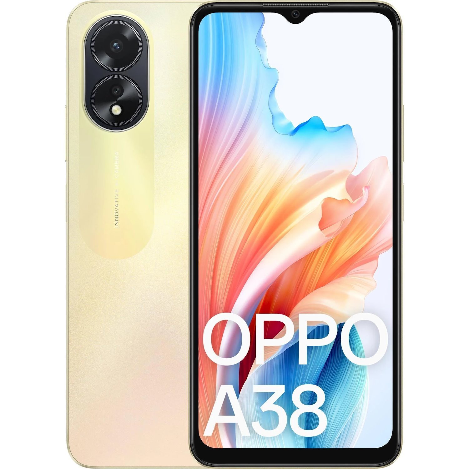 Oppo A38 4G 128GB - Glowing Gold (Cph2579au Gold)*AU Stock*, 6.56', HD+, 90Hz, 4GB/128GB, 50MP/5MP, Dual Sim, 5000mAh, 2YR