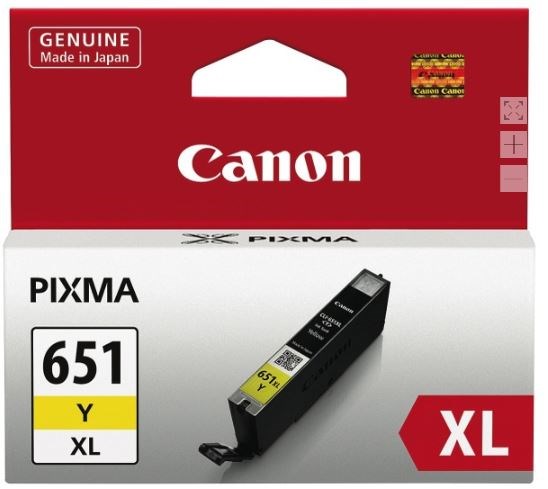 Canon CLI-651XLY Original Extra High Yield Inkjet Ink Cartridge - Yellow Pack