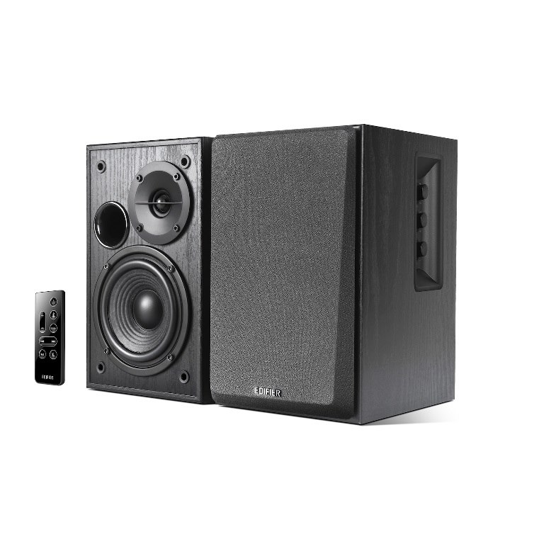 Edifier R1580MB - 2.0 Lifestyle Active Bookshelf Bluetooth Studio Speakers Black /BT4.0/AUX/Bass/Dual Microphone Input For Social Events And Meetings