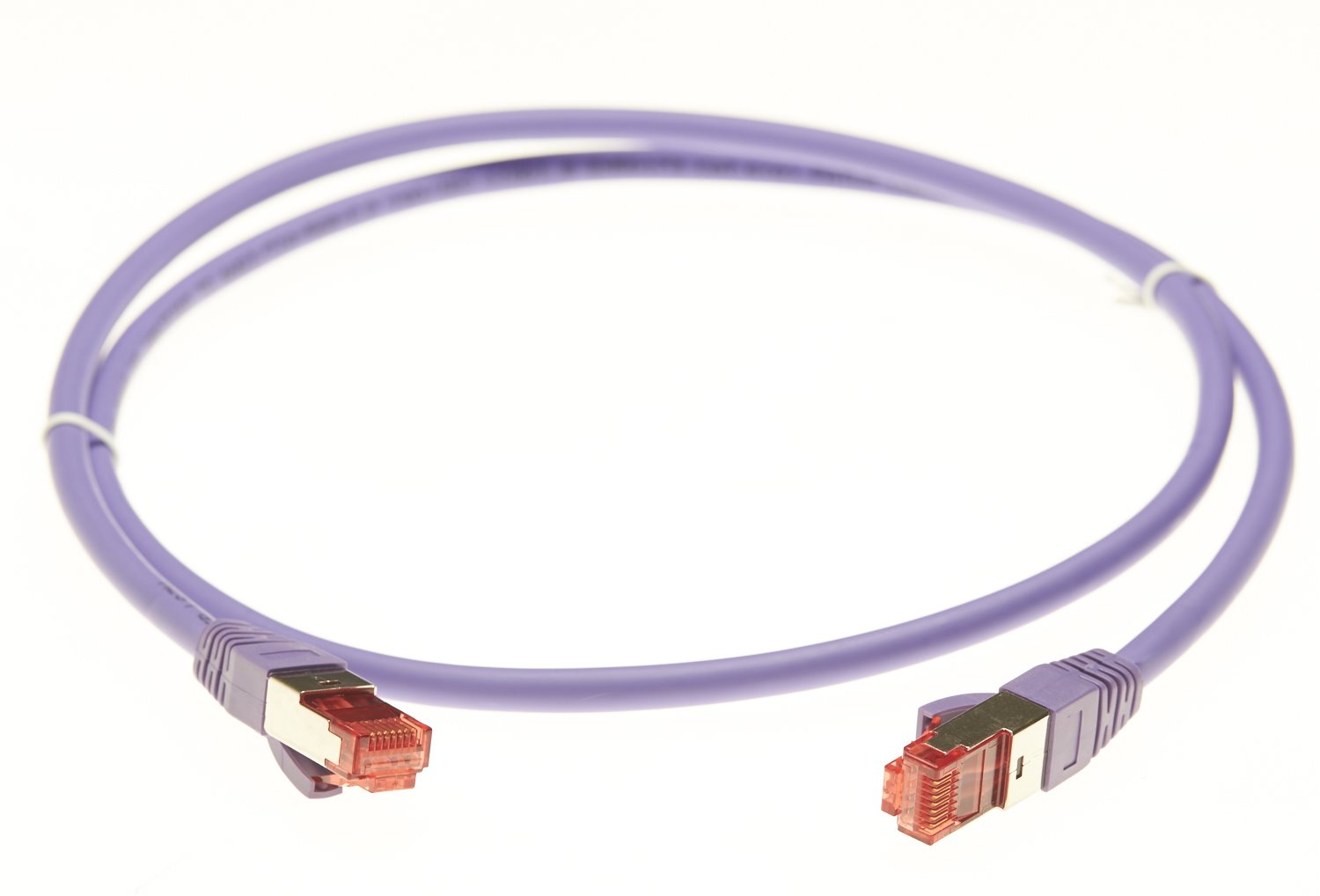 4Cabling 0.5M Cat 6A S/FTP LSZH Ethernet Network Cable. Purple