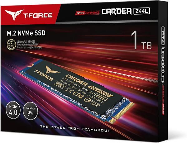 Team T-Force M.2-2280 Pci-E Gen4x4 Z44L 1TB Retail W/Heat Sink/Sticker