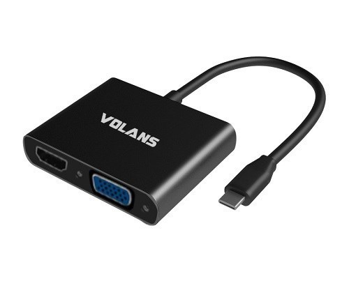 Volans Vol CNV Usb-C-M-Hdmi/Vga-F-Adapter