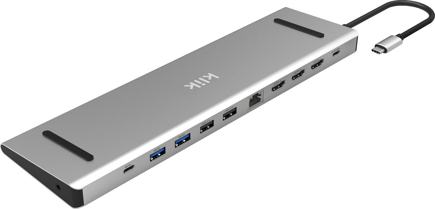 Klik Usb-C Windows Laptop Stand & Triple 4K Hdmi Multi-Port Adapter