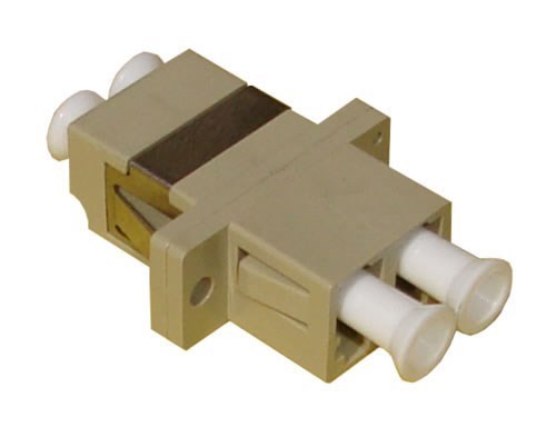 Serveredge LC Female To LC Female Multi Mode Duplex Om1 Fibre Adapter - Beige Color