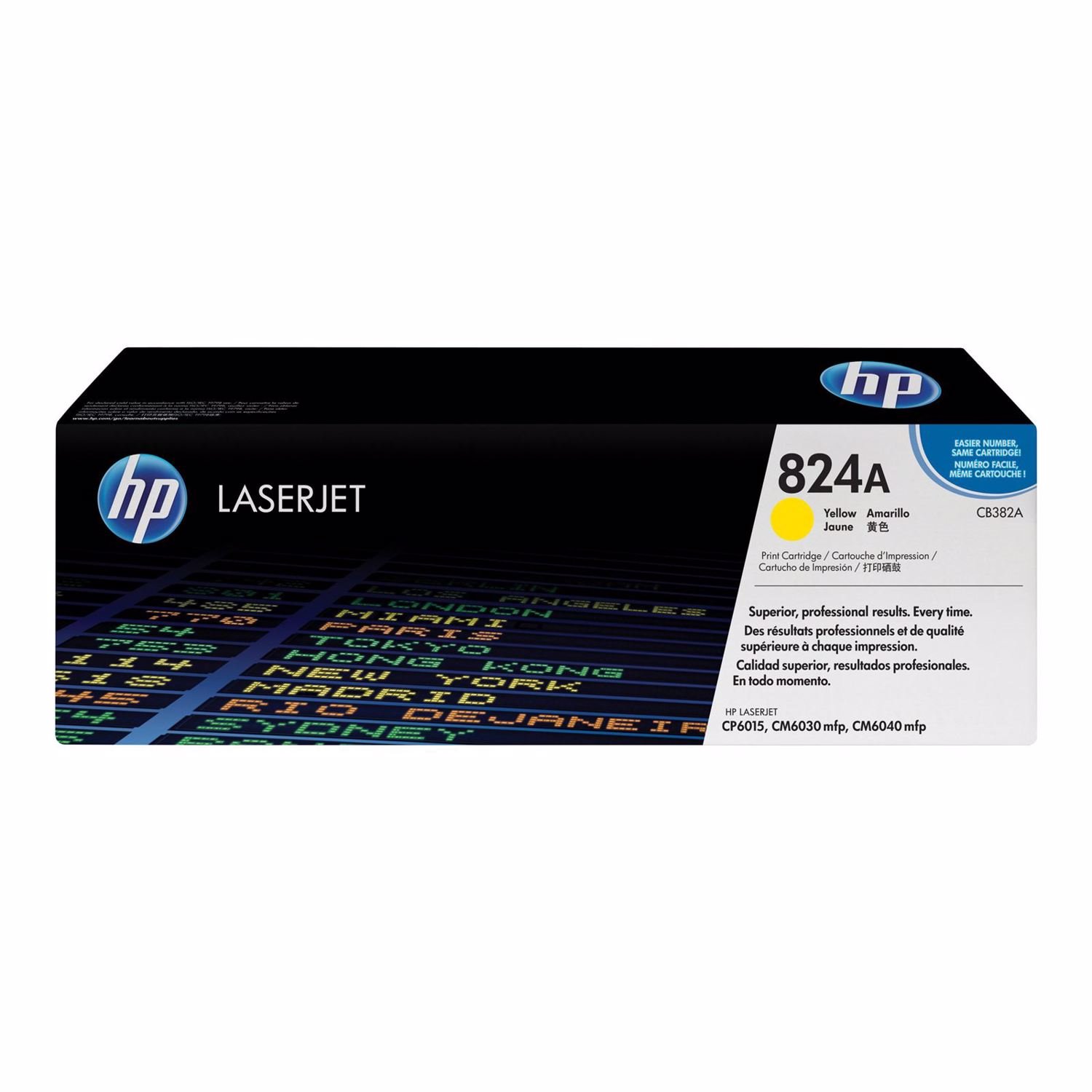 HP 824A (CB382A) Original Laser Toner Cartridge - Single Pack - Yellow - 1 Each