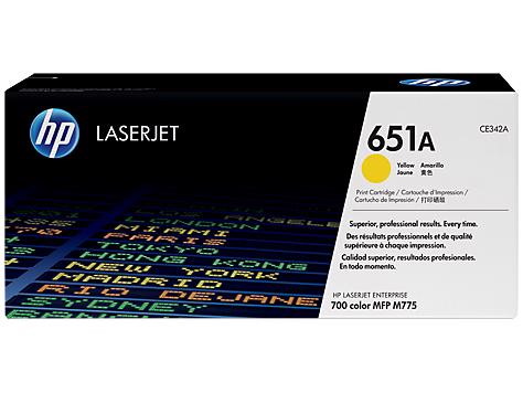 HP 651A (CE342A) Original Standard Yield Laser Toner Cartridge - Single Pack - Yellow - 1 Each