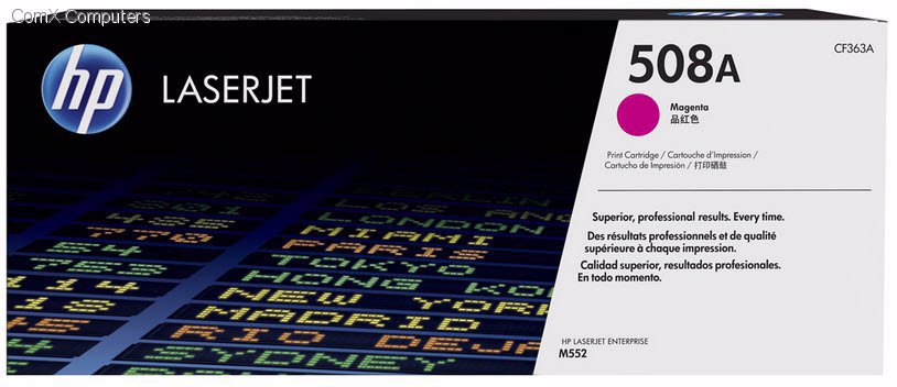 HP 508A (CF363A) Original Laser Toner Cartridge - Single Pack - Magenta - 1 Each