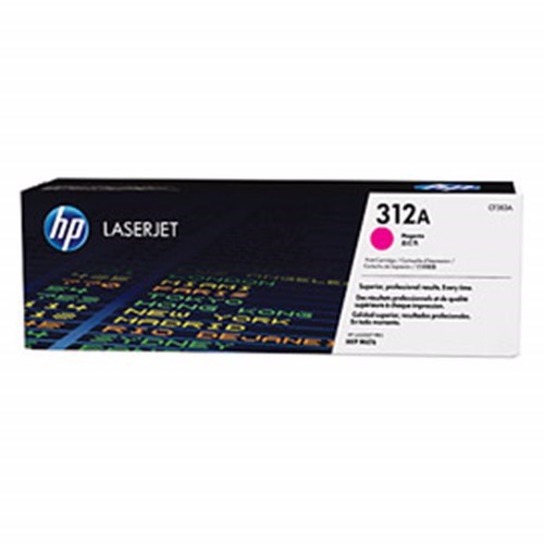 HP 312A (CF383A) Original Laser Toner Cartridge - Single Pack - Magenta - 1 Each