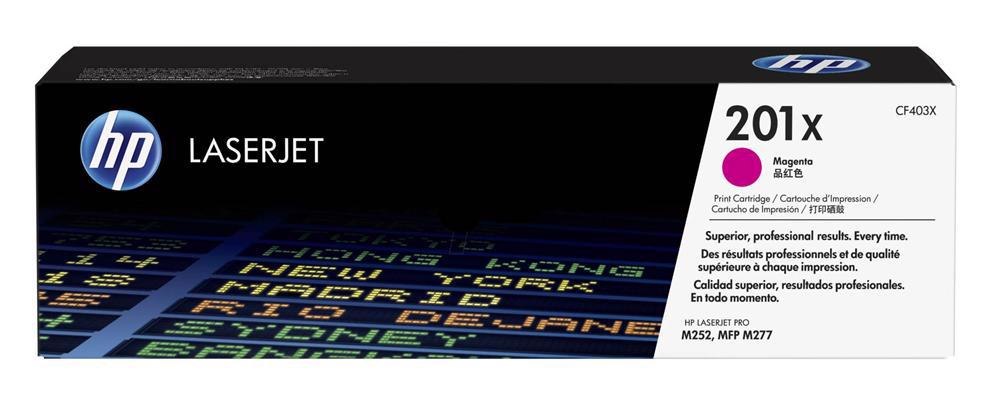 HP 201X (CF403X) Original High Yield Laser Toner Cartridge - Single Pack - Magenta - 1 Each