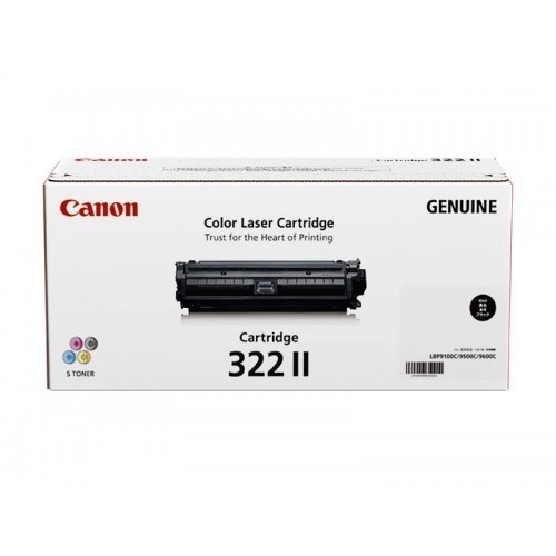 Canon 322IIBK Original Laser Toner Cartridge - Black Pack