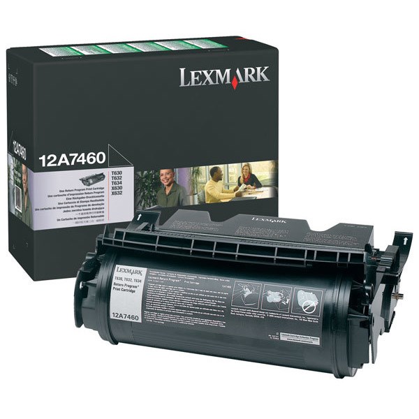 Lexmark 12A7460 Original Laser Toner Cartridge - Black - 1 Pack