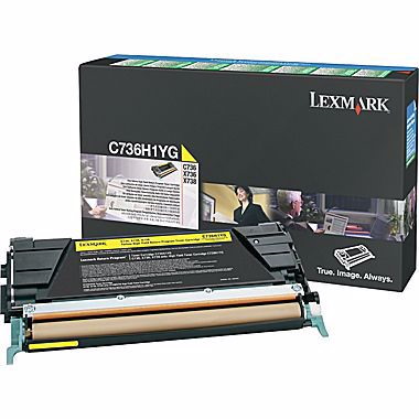 Lexmark Original High Yield Laser Toner Cartridge - Yellow - 1 Each