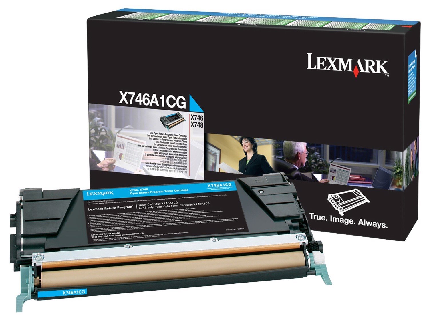 Lexmark Standard Yield Laser Toner Cartridge - Cyan - 1 Each
