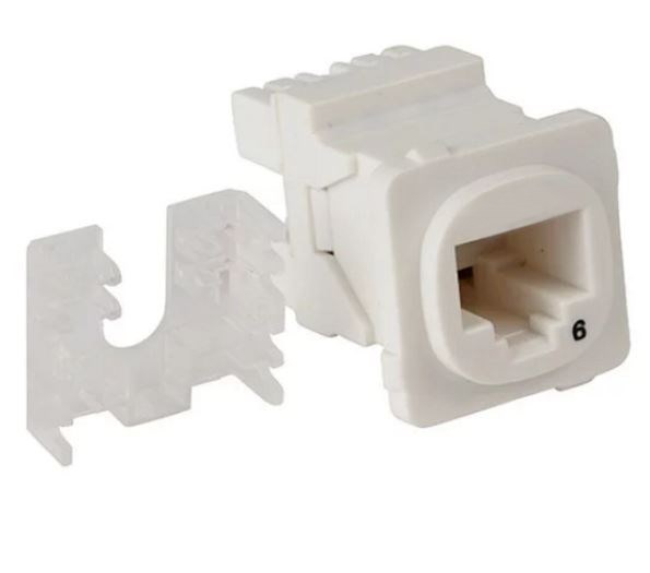 4Cabling Australian Style Cat 6 RJ45 Jack. Universal Termination. 50 Pack. White