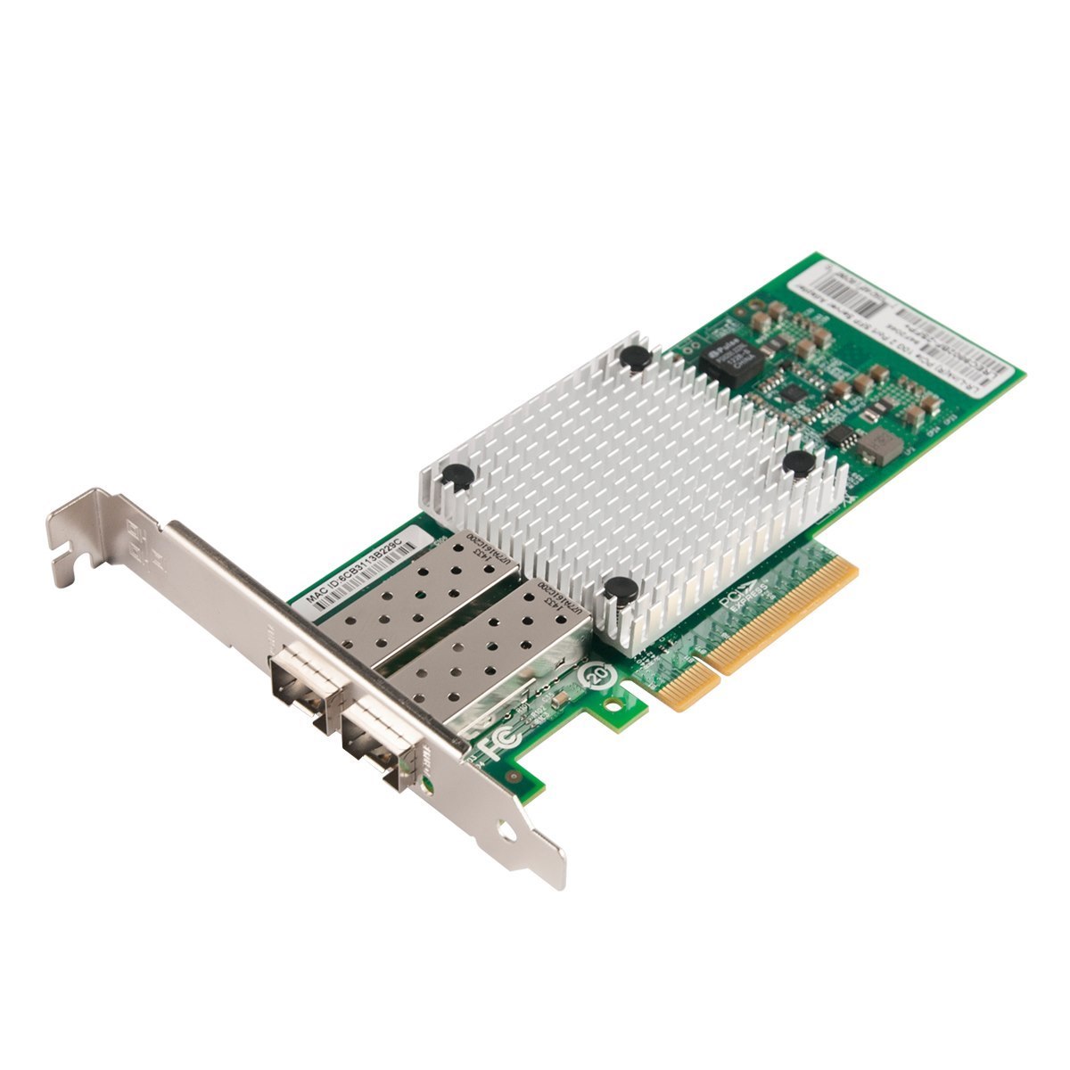 PlusOptic Pcie Nic, Dual Port SFP+ 10Gb With Intel 82599Es Network Controller