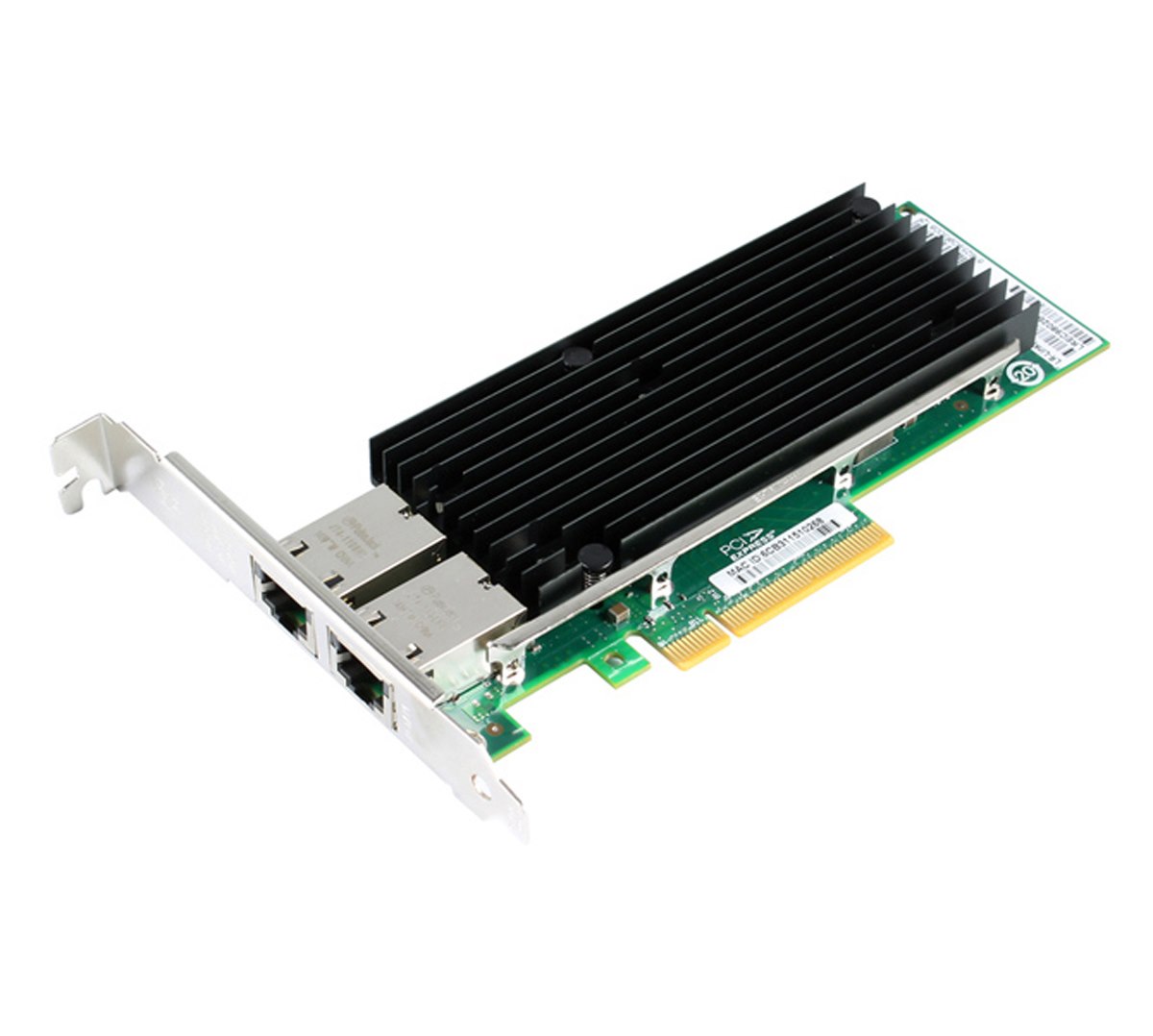 PlusOptic Pci Express X8 Nic, Dual 10Gbps Copper RJ45 With Intel® X540at2 Network Controller