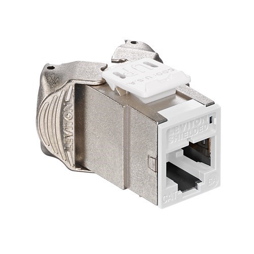 Leviton - Atlas-X1 Cat 6A Shielded Jack Tool Free - White