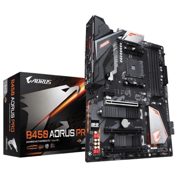 Gigabyte B450 Aorus Pro MB, Am4, 4xDDR4, 6xSATA, 2xM.2, Usb-C, Atx, 3YR