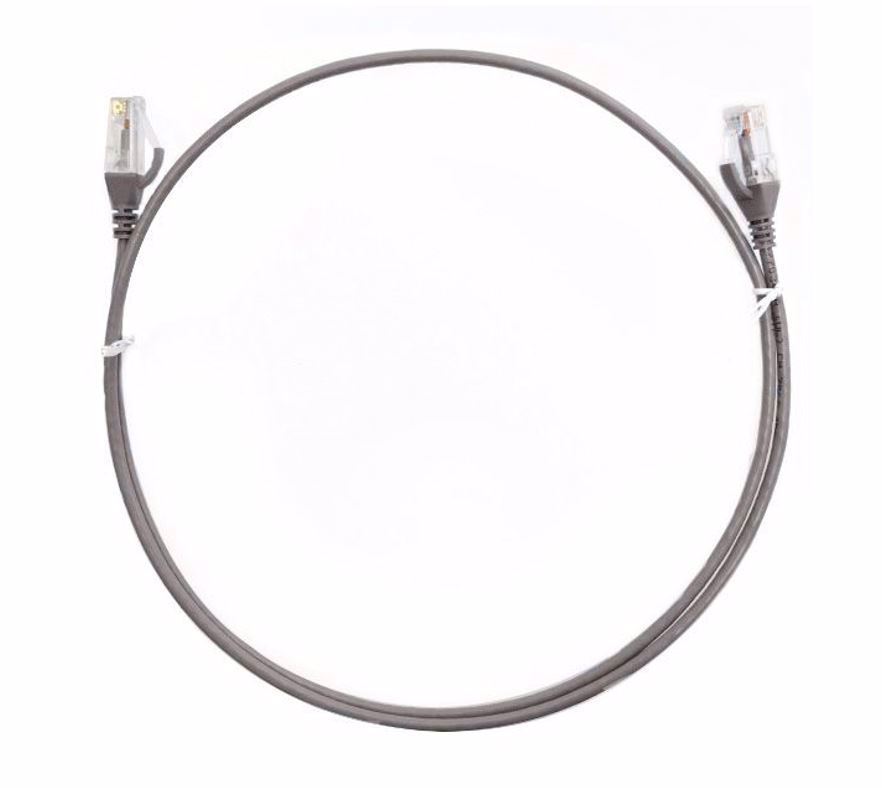 8Ware Cat6 Ultra Thin Slim Cable 0.5M / 50CM - Grey Color Premium RJ45 Ethernet Network Lan Utp Patch Cord 26Awg For Data Only, Not PoE