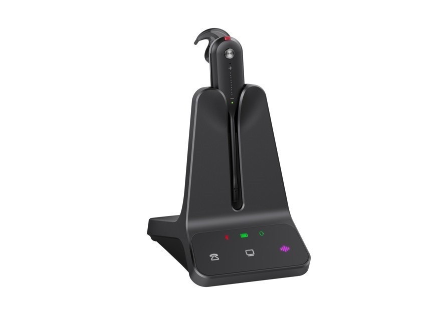 Yealink WH63 E2 Convertible Dect Wireless Uc Headset 8 Hours Talk Time185m Wireless Range Dual Microphone Multi-Device Connectivity