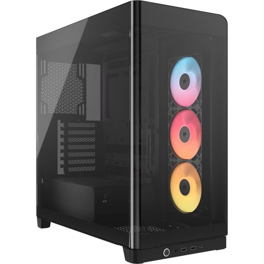 Corsair Frame 4500X RS-R Argb Panoramic Glass Mid-Tower PC Case - Black, 478X499X246MM, E-Atx, 460MM Gpu, 185MM Cpu, Usb-C, Argb, 360MM Rad, 11.58KG