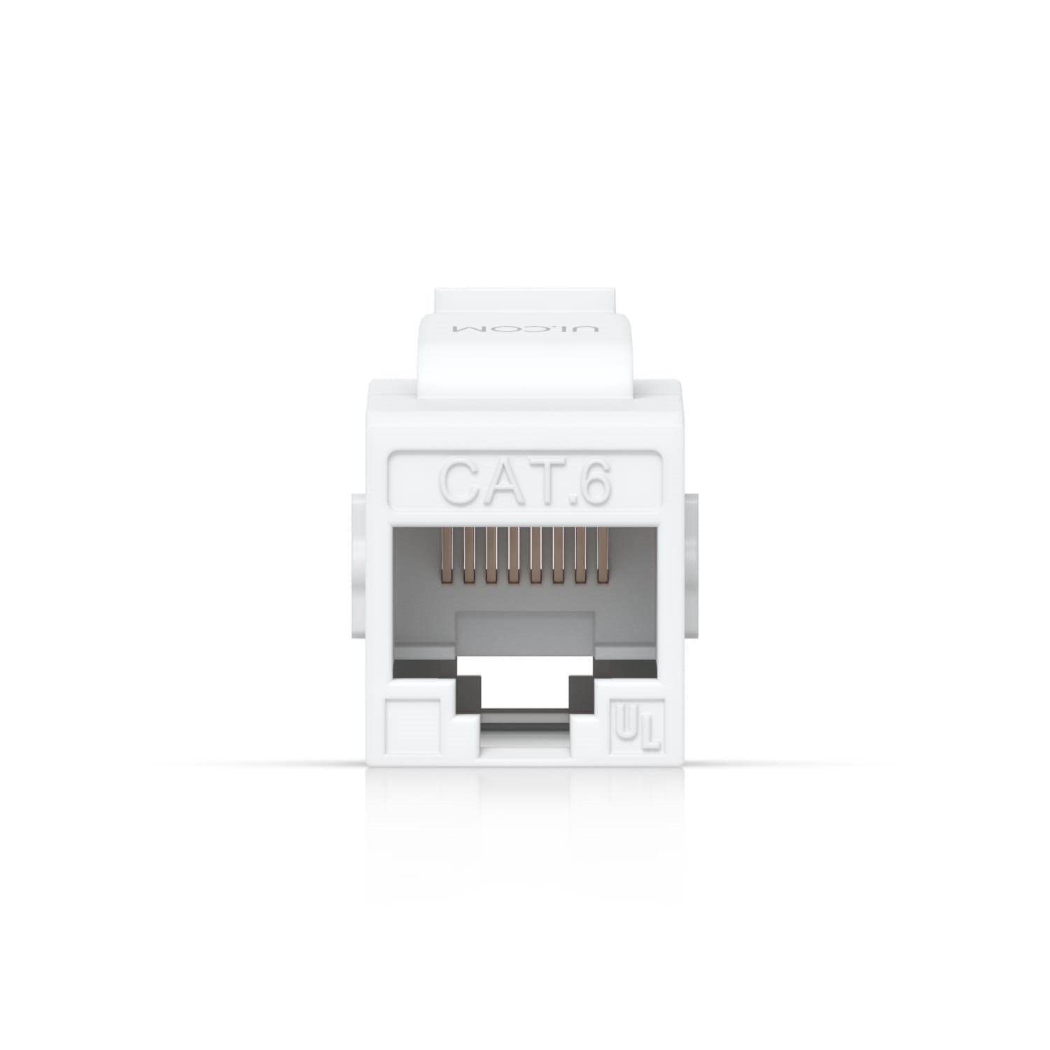 Ubiquiti Cat6 Keystone Coupler, 12-Pack, White, Pass-Through Cat6 Keystone Coupler For Connecting Pre-Terminated Ethernet Cables Seamlessly.