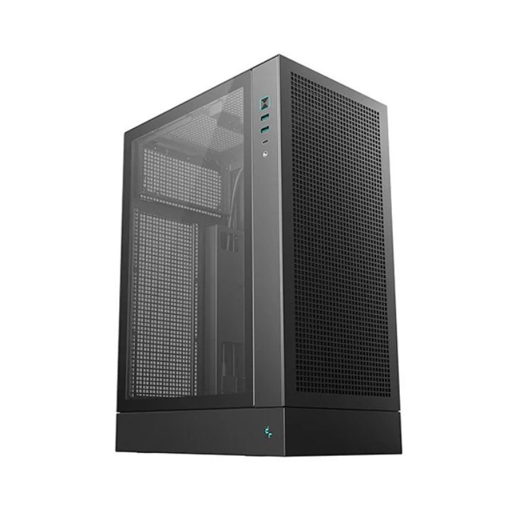 DeepCool CH170 Plus Vertical Micro-ATX Compact Case, Usb3.0×2, Gen2 Type-C X1, Audio/Mic×1