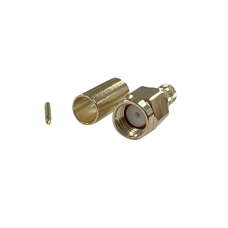 Go Wireless Sma Male Crimp Connector And Pin For LMR195/RG58, Crimped Centre Pin