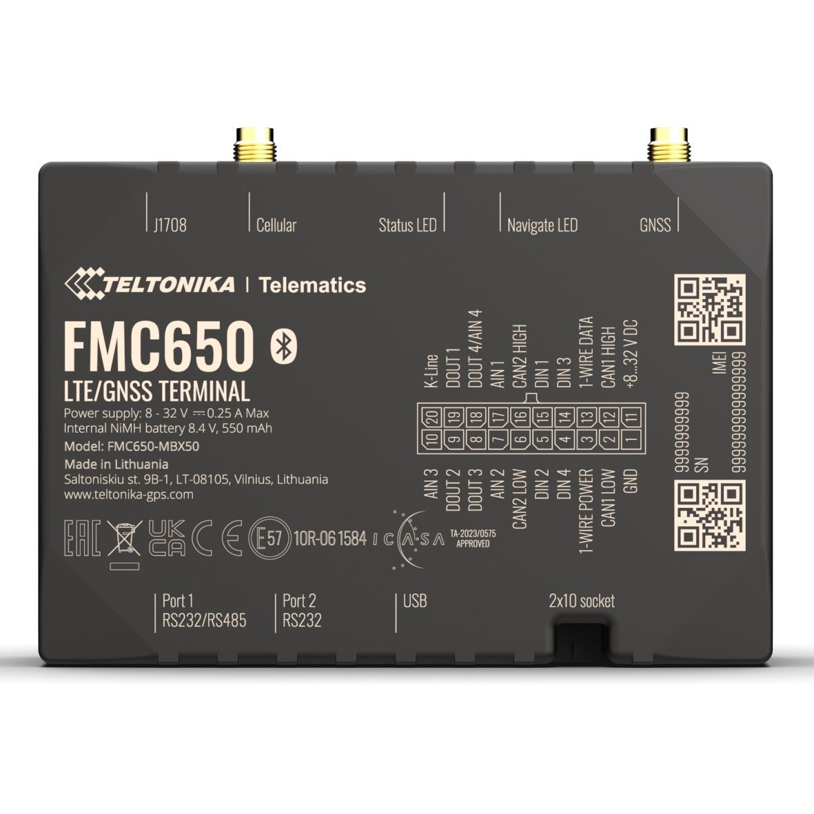 Teltonika FMC650 Leading Gnss/Lte/Gsm Terminal Designed For Advanced Applications