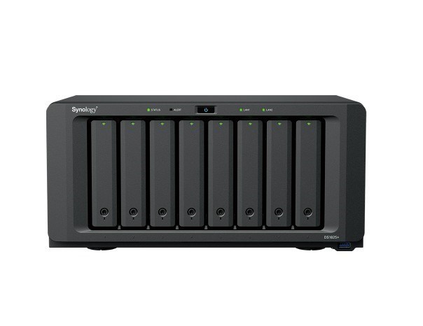 Synology DiskStation DS1825+ 8 Bay Nas, Diskless 3.5' HDD/SSD (0/8), 2X M.2 NVMe (0/2), Amd Ryzen V1500B 4 Core 2.2GHz, 4GB Ram, 4X 1GbE, 4X Usb-A 5Gb