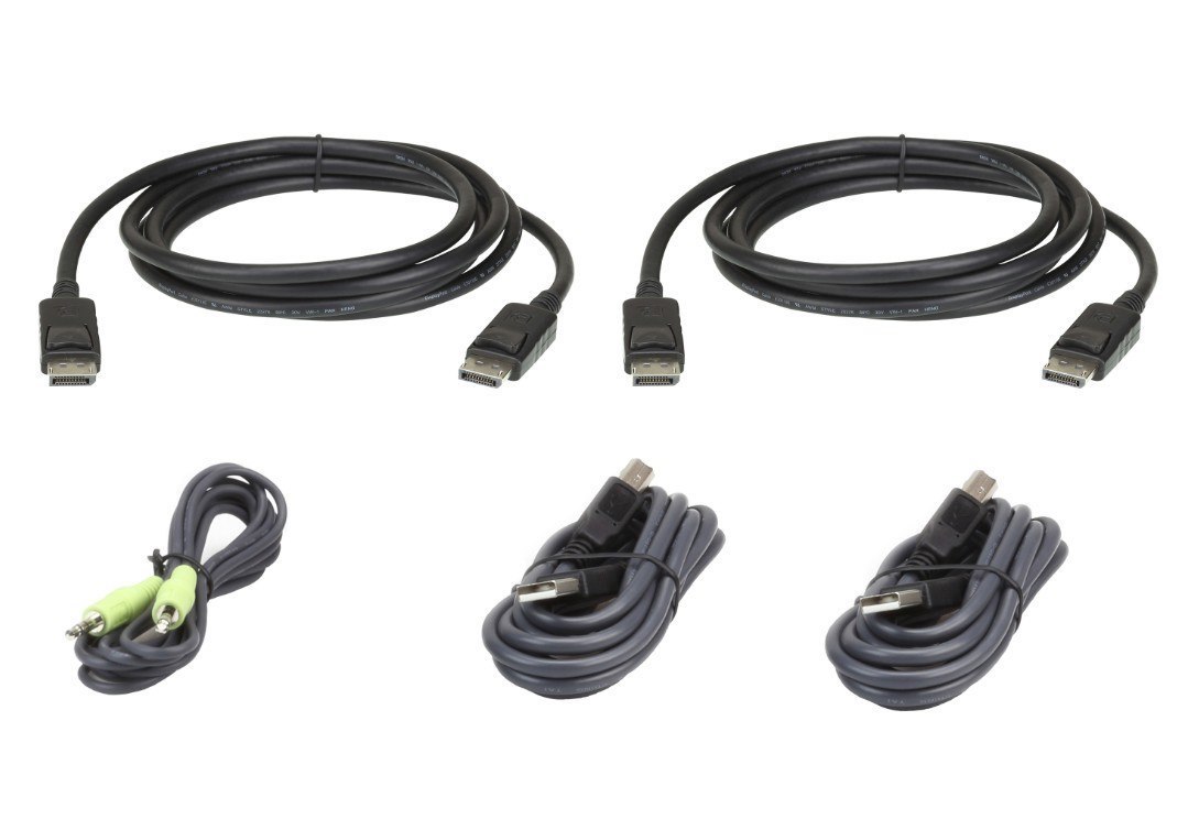 Aten 1.8M Usb DisplayPort Dual Display Secure KVM Cable Kit