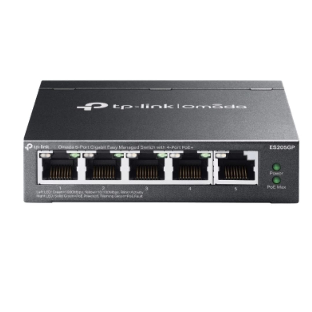 Tp-Link Omada 5-Port Easy Managed Gigabit Desktop Switch, Poe+(4), GbE(5), 65W, 5YR