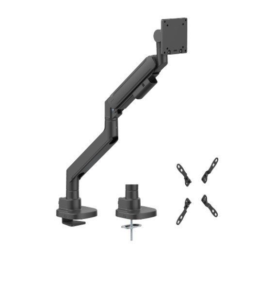 Brateck LDT87-C012-B Titan Heavy-Duty Gas Spring Monitor Arm Black, Fit Screen Size: 24'-57' Up To 27 KG (LS)