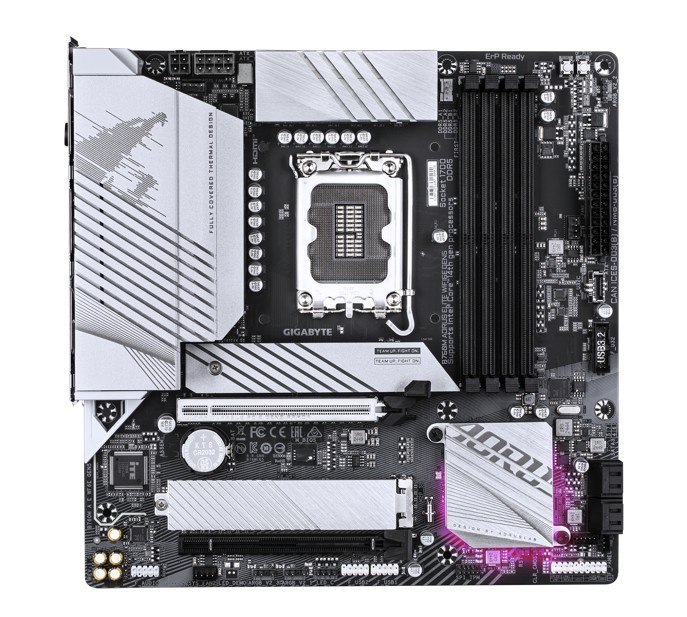 Gigabyte B760M Aorus Elite Wifi6e Ge Intel Lga 1700 Matx Motherboard, 4X DDR5 ~256GB, 2X Pci-E X16, 2X M.2, 4X Sata, 8X Usb 3.2, 8X Usb 2.0