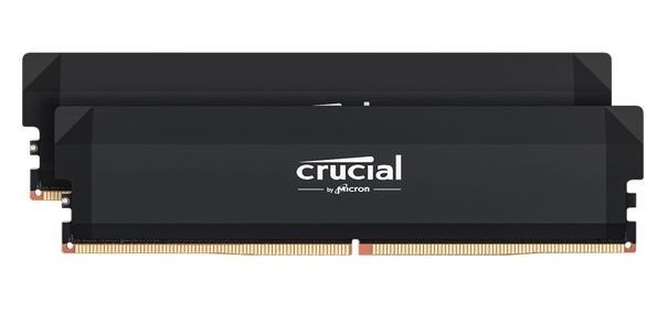 Crucial Pro 32GB (2x16GB) DDR5 Udimm 6400MHz CL32 Black Heat Spreader Overclocking Support Intel XMP Amd Ryzen Desktop PC Gaming Memory