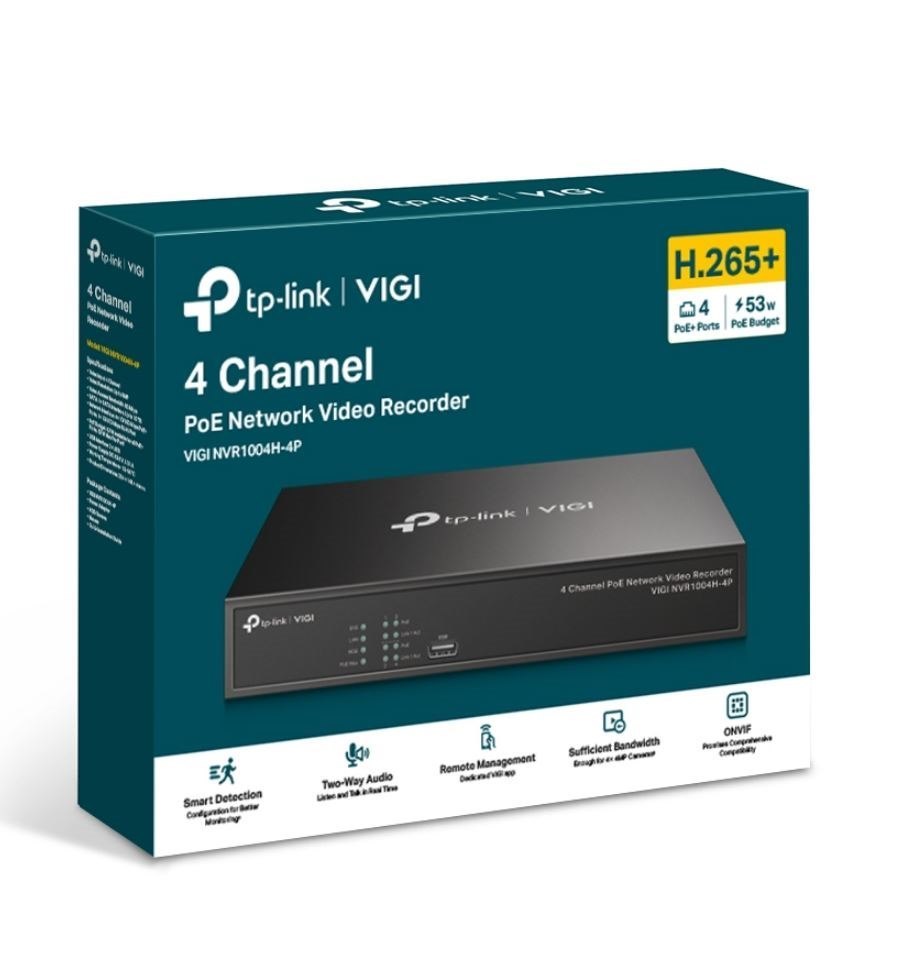 Tp-Link Vigi NVR1004H 4P 4 Channel Poe Network Video Recorder, 3YR WTY