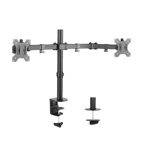 4Cabling Dual Arm Double Joint Monitor Bracket Supports Up To 2 X 32" Monitor | Max Vesa 100 X 100