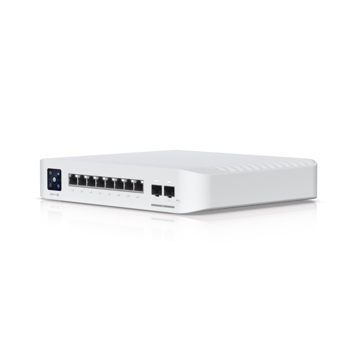 Ubiquiti | USW-Pro-8-PoE | UniFi 8 Port (6X 1G PoE+ Ports And 2X 1G PoE++ Ports) Pro Gigabit Managed PoE+ Layer 2 Switch, With Layer 3 Features, With 2 SFP+ Ports, Wall Mount