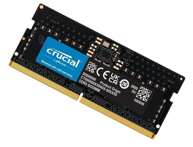 Crucial 8GB DDR5 Notebook Memory, PC5-44800, 5600MHz, Unranked, Life WTY - Sodimm